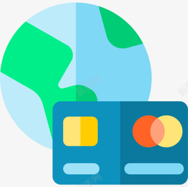 信用卡电子商务62持平图标图标