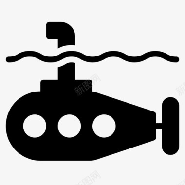 潜艇运输98填充图标图标