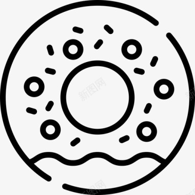 甜甜圈50岁生日直系图标图标