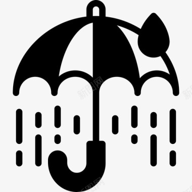 雨143号天气固体图标图标