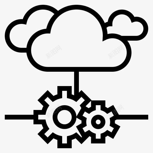 云服务开发服务器图标svg_新图网 https://ixintu.com 云服务 开发 服务器 软件 软件开发