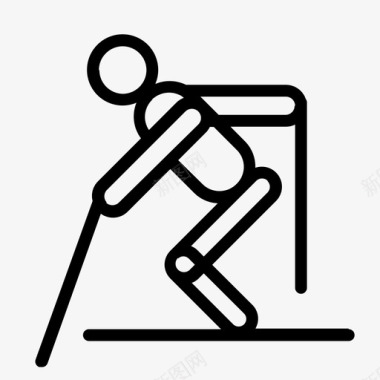 滑雪板极限雪上运动图标图标