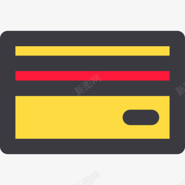 信用卡购物75线性彩色图标图标