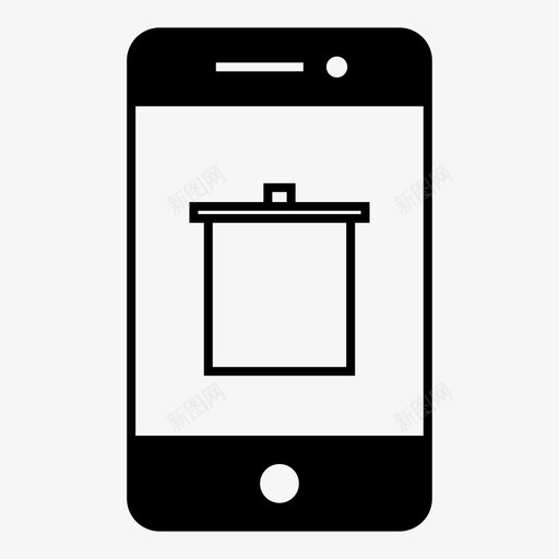 垃圾删除移动图标svg_新图网 https://ixintu.com 删除 垃圾 技术 智能手机 移动