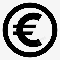 国际货币欧元符号货币符号欧洲货币图标高清图片