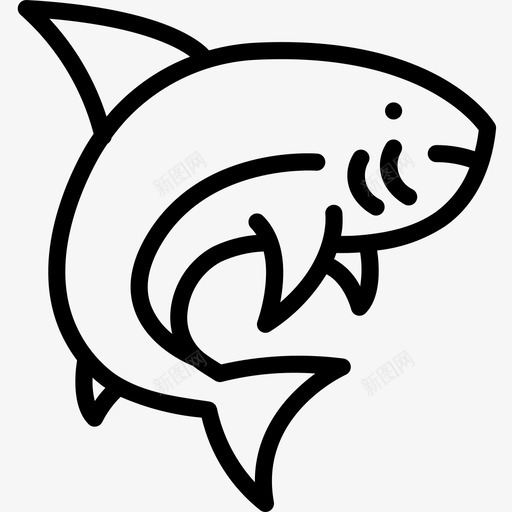 鲨鱼海洋生物25直系图标svg_新图网 https://ixintu.com 海洋生物25 直系 鲨鱼