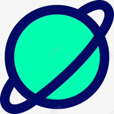 土星太空63绿影图标图标