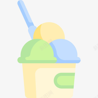 冰淇淋冰淇淋店12公寓图标图标