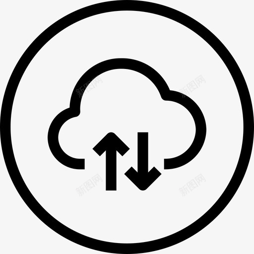 云计算箭头和用户界面4线性图标svg_新图网 https://ixintu.com 云计算 箭头和用户界面4 线性