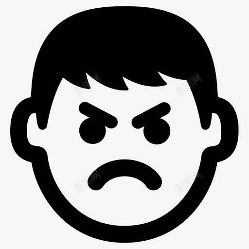 情绪愤怒脸色图标svg_新图网 https://ixintu.com 情绪 情绪化的人 愤怒 疯狂 脸色