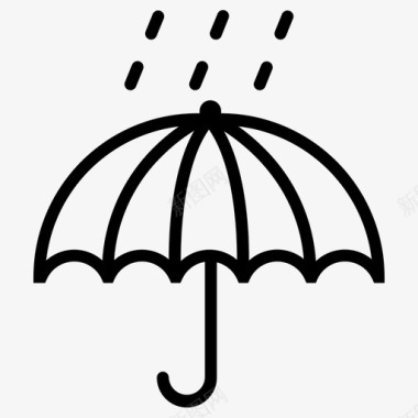 伞气候保护图标图标