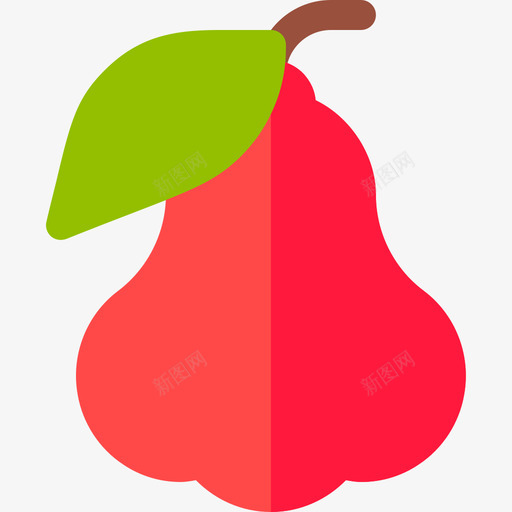 RoseApplefruitsandvegetables16flat图标svg_新图网 https://ixintu.com RoseApple flat fruitsandvegetables16