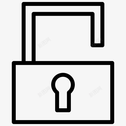 开锁钥匙挂锁图标svg_新图网 https://ixintu.com 保安 保险箱 开锁 挂锁 钥匙