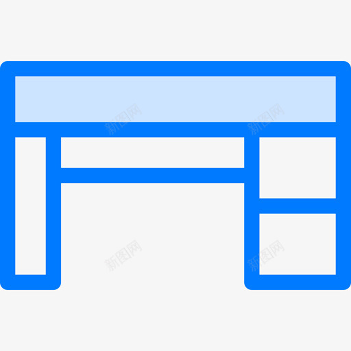 办公桌76号办公室蓝色图标svg_新图网 https://ixintu.com 76号办公室 办公桌 蓝色