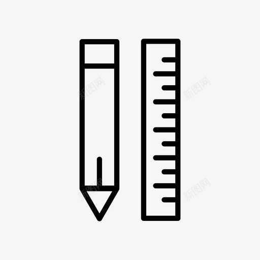 画建筑图标svg_新图网 https://ixintu.com 建筑 比例 画 简单的线图标 绘图 设计