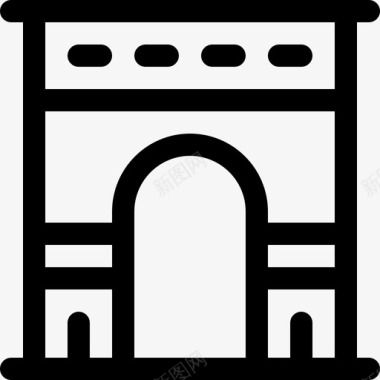 拱门城市元素36线性图标图标