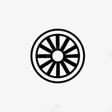 木轮大车轮轮辋图标图标