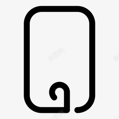 智能手机iphone单线基本图标图标