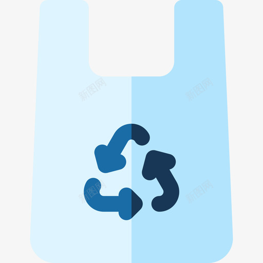 塑料袋回收18扁平图标svg_新图网 https://ixintu.com 回收18 塑料袋 扁平