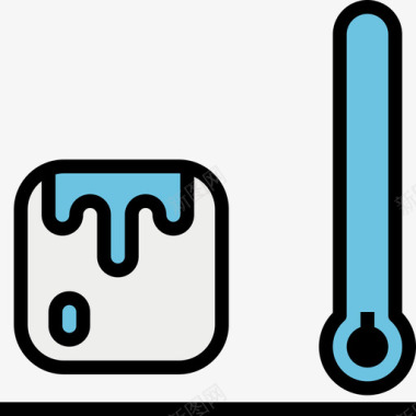 温度天气135线性颜色图标图标