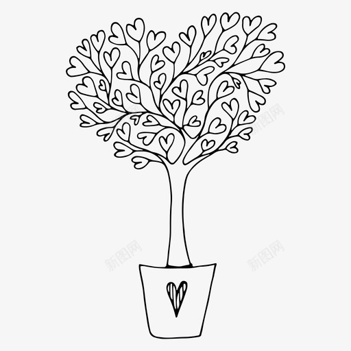 树与心庆祝爱图标svg_新图网 https://ixintu.com 庆祝 情人节 树与心 浪漫 爱
