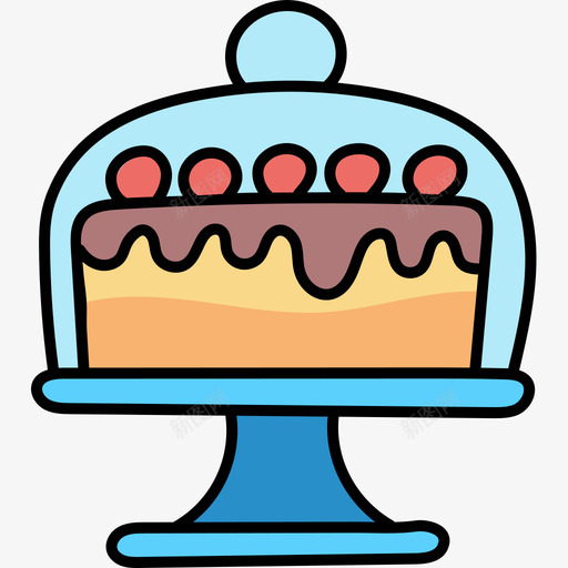 蛋糕烘焙店63彩色图标svg_新图网 https://ixintu.com 彩色 烘焙店63 蛋糕