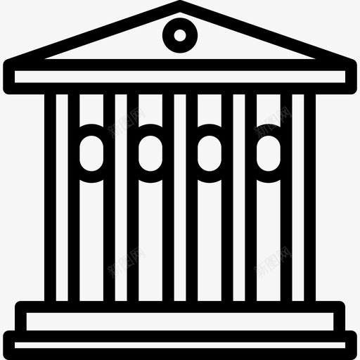 博物馆房地产102线性图标svg_新图网 https://ixintu.com 博物馆 房地产102 线性