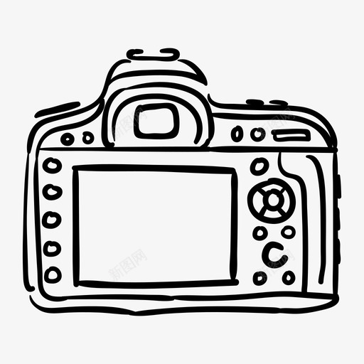 相机单反相机摄影图标svg_新图网 https://ixintu.com 单反相机 手绘相机 摄影 相机