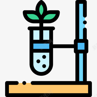 生物学生物学2线性颜色图标图标