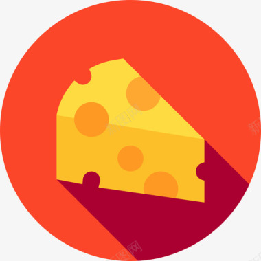 奶酪烧烤27扁平图标图标