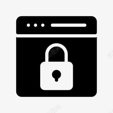 网页锁安全网页图标图标