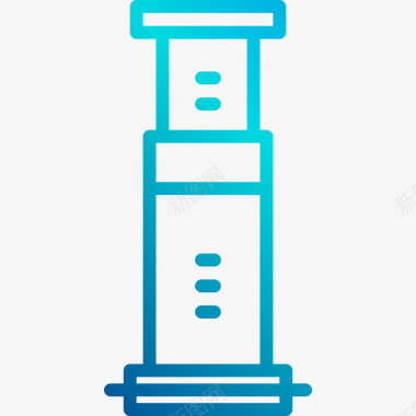 法国出版社咖啡28线性梯度图标图标