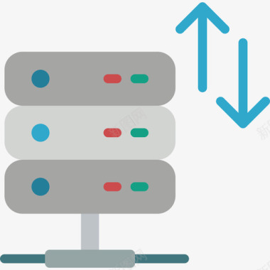 带宽网络托管17扁平图标图标