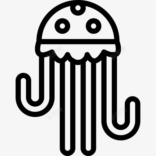 水母海洋生物25直系图标svg_新图网 https://ixintu.com 水母 海洋生物25 直系