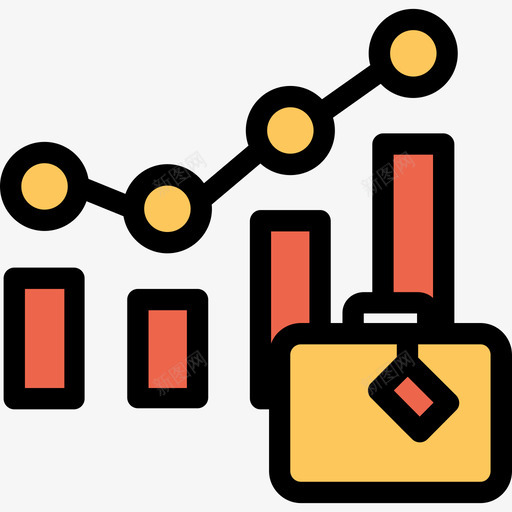 饼图分析和图表线颜色橙色图标svg_新图网 https://ixintu.com 分析和图表 线颜色橙色 饼图