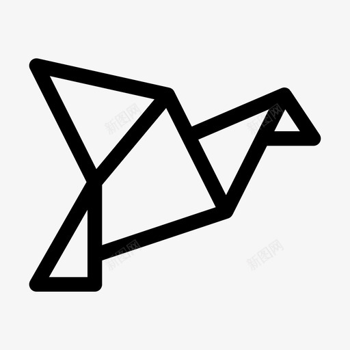 折纸鸟工艺品图标svg_新图网 https://ixintu.com 工艺品 折纸 纸 鸟