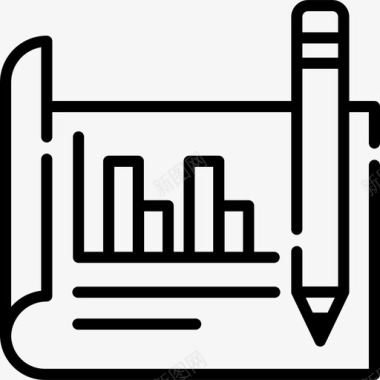 分析商业分析11线性图标图标