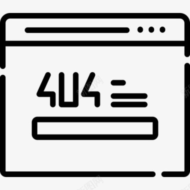 404错误web开发22线性图标图标