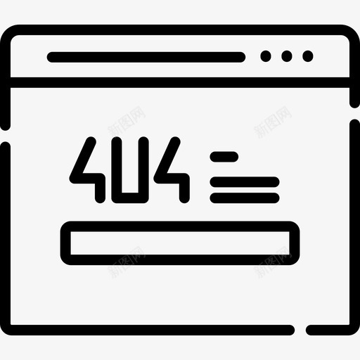 404错误web开发22线性图标svg_新图网 https://ixintu.com 404错误 web开发22 线性