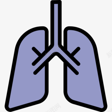 肺保健11线色图标图标