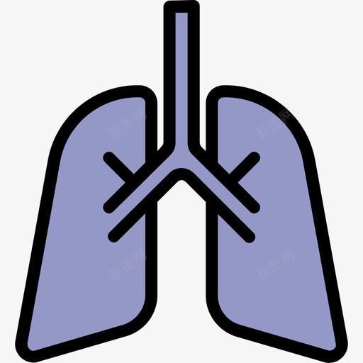 肺保健11线色图标svg_新图网 https://ixintu.com 保健11 线色 肺