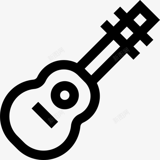吉他乐器21线性图标svg_新图网 https://ixintu.com 乐器21 吉他 线性
