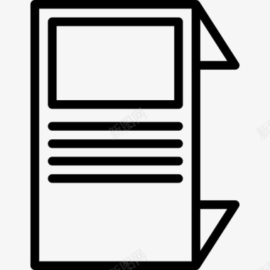 文件文具和办公室4直线图标图标