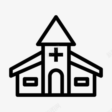 教堂信仰建筑图标图标