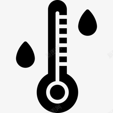温度计天气143固态图标图标
