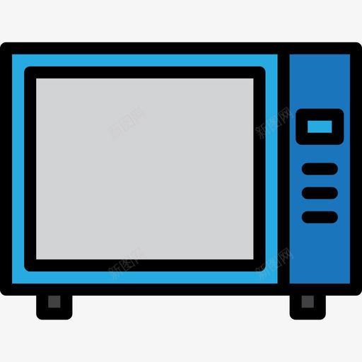 微波炉家用电器8线性颜色图标svg_新图网 https://ixintu.com 家用电器8 微波炉 线性颜色