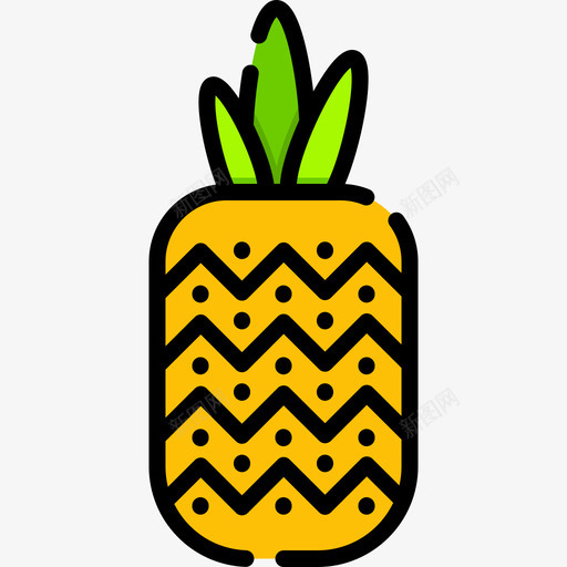 菠萝泰国15线形颜色图标svg_新图网 https://ixintu.com 泰国15 线形颜色 菠萝