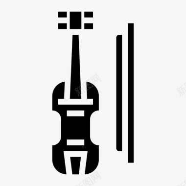 小提琴音乐纯音图标图标