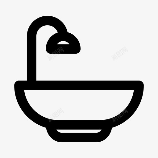 浴缸浴室酒店图标svg_新图网 https://ixintu.com 图标 浴室 浴缸 酒店