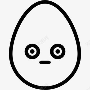 惊艳鸡蛋表情图标图标